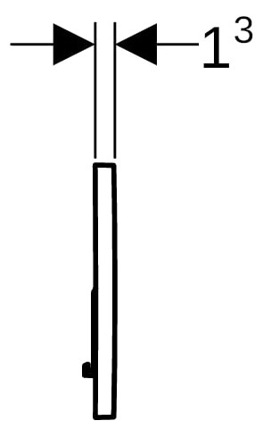 Geberit Betätigungsplatte Sigma 01 weiß, für 2-Mengen-Spülung, Kunststoff
