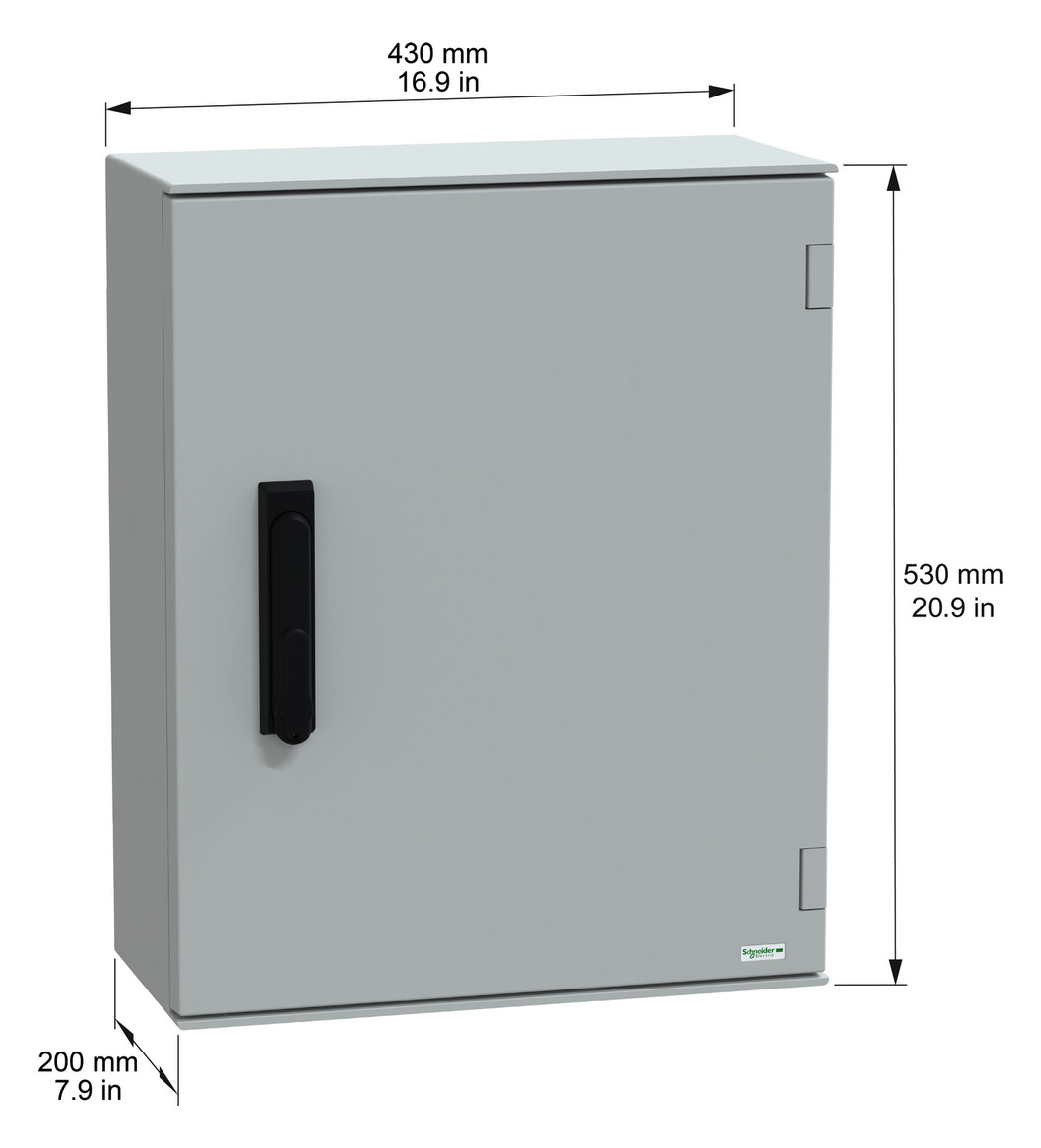 Wandschrank GFK IP55 B430xH530xT200mm unbeh