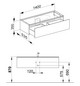 KEUCO Waschtischunterschrank Edition 11 Planning 140x35x53,5cm, 1 Frontauszug, Innenbeleuchtung, Strukturlack Weiß