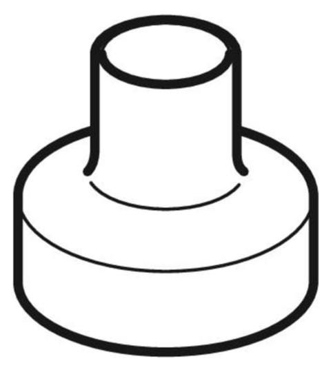 Geberit Reduktion PE DN 40/30, zentrisch, kurz, PE-HD