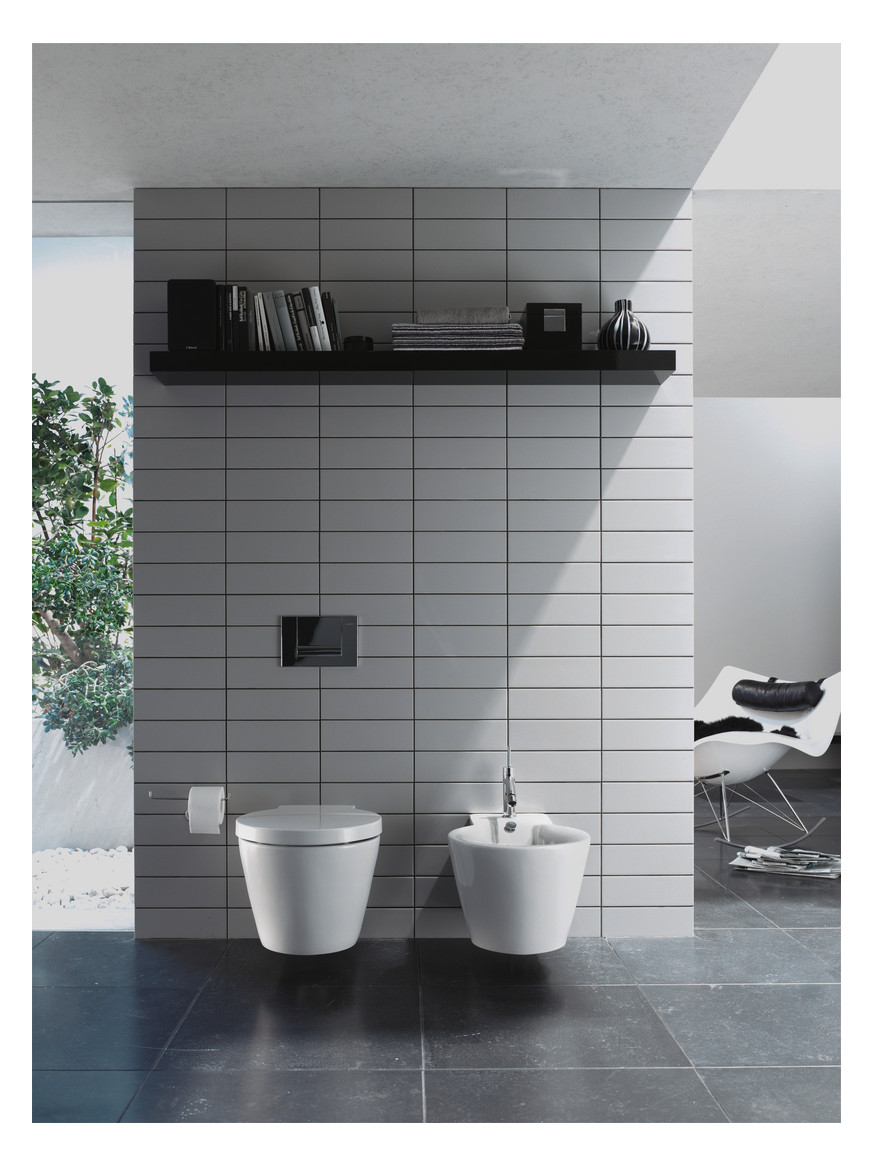 Duravit WC-Sitz Starck 1 mit Absenkautomatik, abnehmbar, mit Scharnierwelle, weiß
