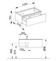KEUCO Waschtischunterschrank Edition 11 Planning 105x35x53,5cm, 1 Frontauszug, links, Lack Hochglanz Weiß