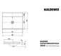 Kaldewei Aufsatz-Waschtisch SILENIO 3040, 60 x 46 x 4 cm, cool grey 70, Überlauf, ohne Hahnloch