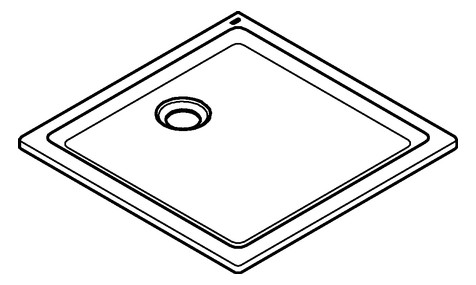GROHE Duschwanne Universal 80 x 80 x 3 cm, Acryl, alpinweiß