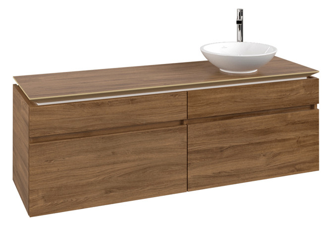 V&B Waschtischunterschrank Legato 160x50x50cm, Waschtisch rechts, Kansas Oak