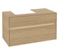 V&B Waschtischunterschrank Collaro 100x54,8x50cm, Waschtisch links, LED-Beleuchtung 7,3 W, nordic oak