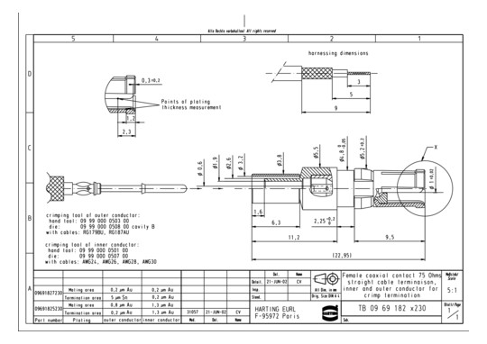 HART DSUB FE STR CRIMP       09691825230 