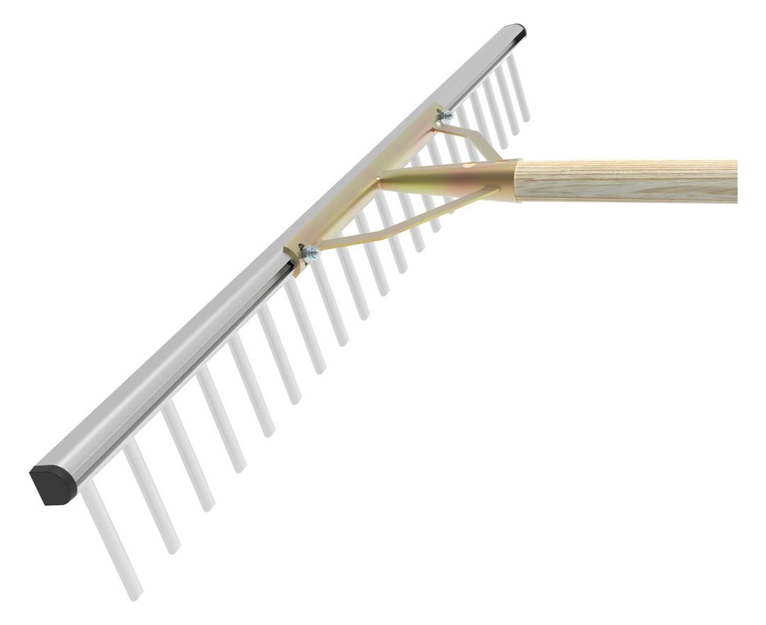 Bild Leichtmetallrechen 16 Zinken á 10 cm Bre ite 63 cm mit Schwenkkopf - FLORA-0
