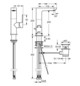 HANSA Waschtisch-Einhebelmischer HANSALIGNA Hebel seitlich, mit Ablaufgarnitur, Ausladung 116mm, chrom