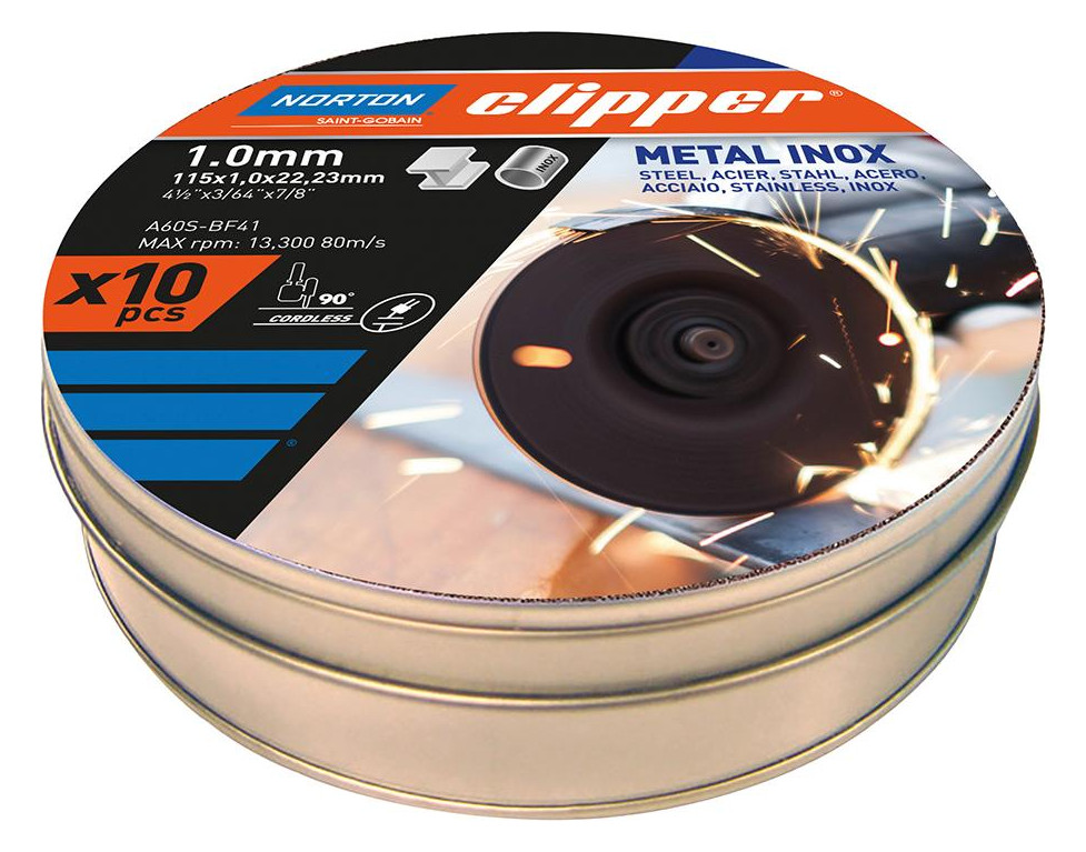 Bild Trennscheibe Metall-Inox 10x A60S-115x1. 0x22.23 - CLIPPER-0