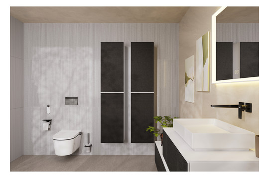 hansgrohe WC-Bürstengarnitur AddStoris Wandmontage, Metall, Glas, brushed black chrome