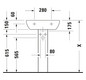 Duravit Waschtisch D-Code 55 x 43 cm, mit Hahnloch, Überlauf, Hahnlochbank, weiß