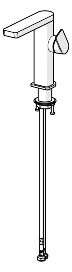 HANSA Waschtisch-Einhebelmischer HANSASTELA Hebel seitlich, ohne Ablaufgarnitur, Ausladung 134mm, chrom