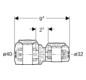 Geberit Reduktion FlowFit Ø 40 x 32 mm, PPSU
