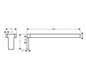 hansgrohe Handtuchhalter Axor Universal Rectangular 380mm, zweiarmig, feststehend, chrom
