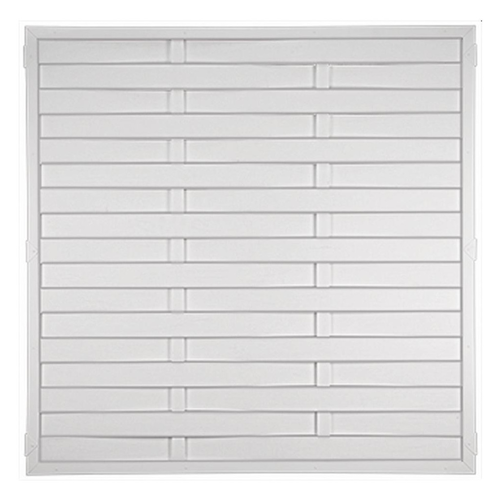 Bild LIGHTLINE KS-LAMELLENZAUN 180 x 180 cm F üllung / Rahmen WEISS - n.a.-0