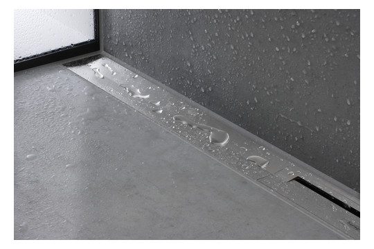 hansgrohe RainDrain Flex Duschrinne 1600 mm, Edelstahl optic, Fertigset, kürzbar, zur Wandmontage