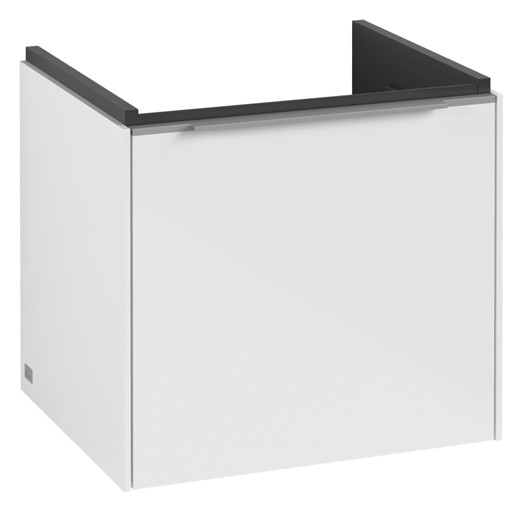 V&B Waschtisch-Unterschrank Subway 3.0 47,3x42,9x40,8cm, ohne LED/Griff Aluminium glänzend, brilliant white