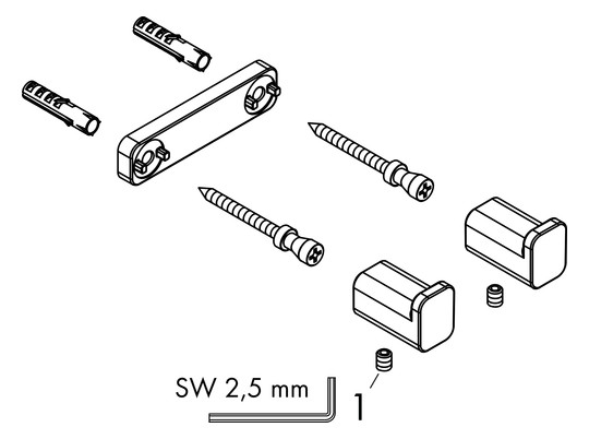 hansgrohe Doppelhaken AddStoris Wandmontage, Metall, mattweiß