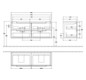 V&B Waschtisch-Unterschrank Subway 2.0 128,7x52x44,9cm, Griff silber matt, black matt lacquer