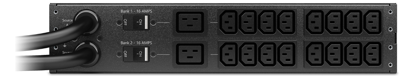 Rack-Stromverteilung 2HE 16xC13 2xC19 230V m.Display m.LED-Anz Schaltbar