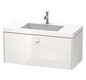 Duravit Waschtischunterschrankset Brioso 100 x 48 cm, Basalt matt, ohne Hahnloch