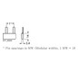 Phasenschiene 1ph 18mm 210mm 10qmm 50A Stift Isoliert