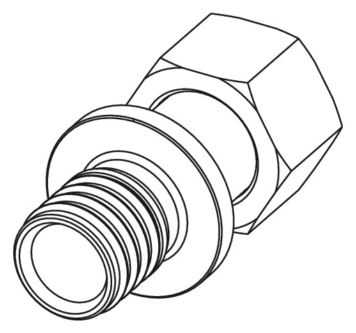 TECE Verschraubung TECEflex 16 mm x 1/2", flachdichtend, Siliziumbronze
