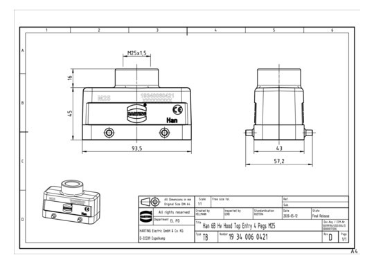 HART Han 6HvE-gg-M25         19340060421 