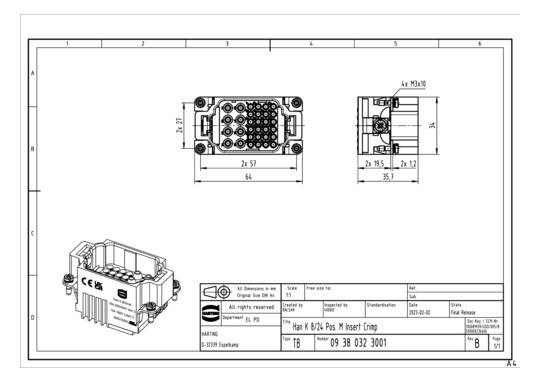 HART Stifteinsatz 8/24+N     09380323001 