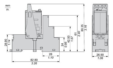 Schaltrelais 0-24V/AC 4W IP20 Steckanschl