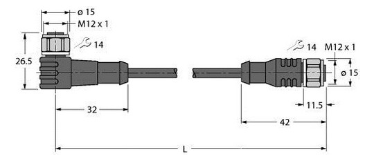 Turck Aktuator-und  WKCV8T-20-RKCV8T/TFW 