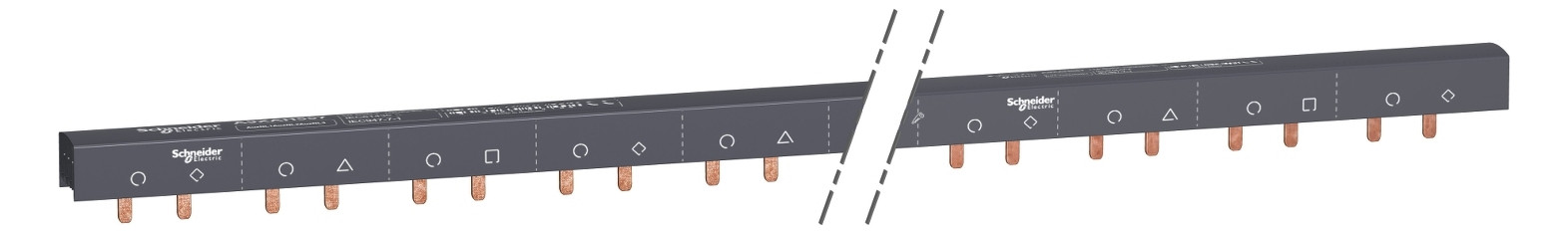 Phasenschiene 4+N 45mm Acti9 1000mm 16qmm 100A Stift Isoliert