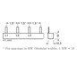 Phasenschiene 3ph 18mm 156mm 16qmm 80A Stift Isoliert