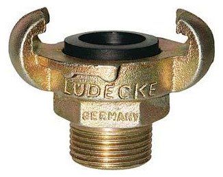 LÜDECKE-Klauen-Gewindekupplung DIN 3489 - AG 1, SW40