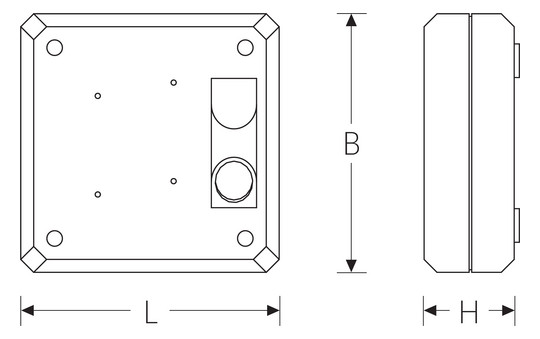 FLUO Hausnummernleuchte Quadro-Lite IP65 