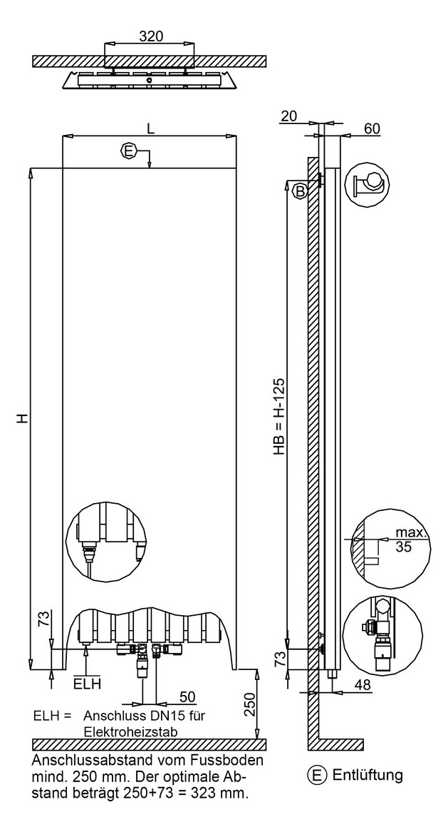Bemm Planheizwand Plawa Purline 1500 x 755 mm, schwarzperlmetallic, pulverbeschichtet, Anschluss für E-Heizstab Bemm Planheizwand Plawa Purline 1500 x 755 mm, schwarzperlmetallic, pulverbeschichtet, Anschluss für E-Heizstab
