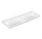 V&B Schrank-Doppelwaschtisch Subway 3.0 130x47cm, eckig, ohne Hahnloch/ohne Überlauf, stone white C-plus