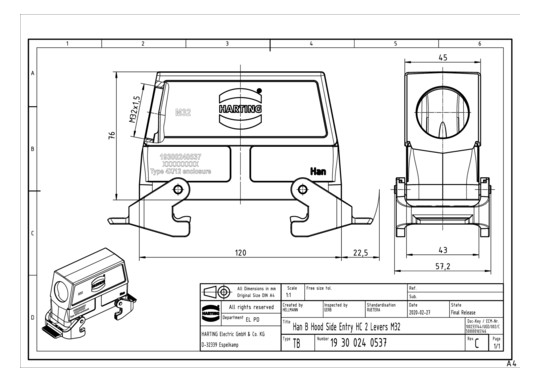 HART Tüllengehäuse-OT M32    19300240537 