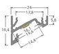 Eckprofil sw Alu 2000x24x19,4mm