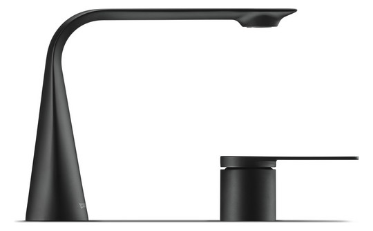 Duravit 2-Loch-Waschtisch-Armatur M D.1 Ausladung 148mm, ohne Zugstangen-Ablaufgarnitur, schwarz matt