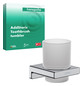 hansgrohe Zahnbecher AddStoris mit Glas, Wandmontage, Metall, chrom