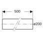 Geberit Rohr PE DN 200, Stange a 5 m, PE-HD