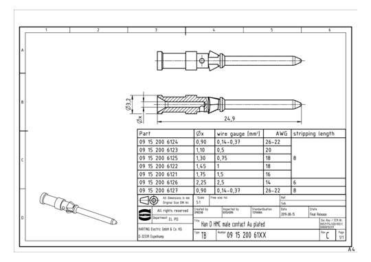 HART Crimpkontakt Han D M     9152006124 