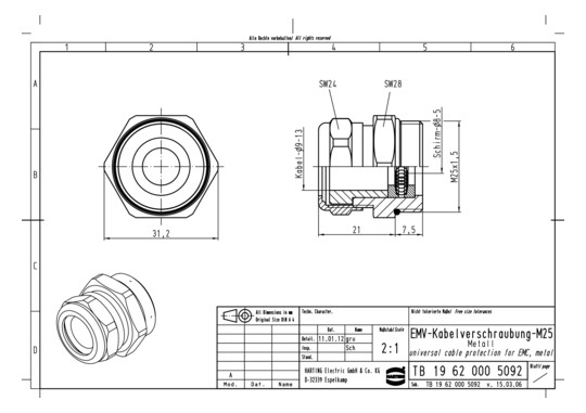 HART UNI HF Dichtverschr. M2 19620005092 