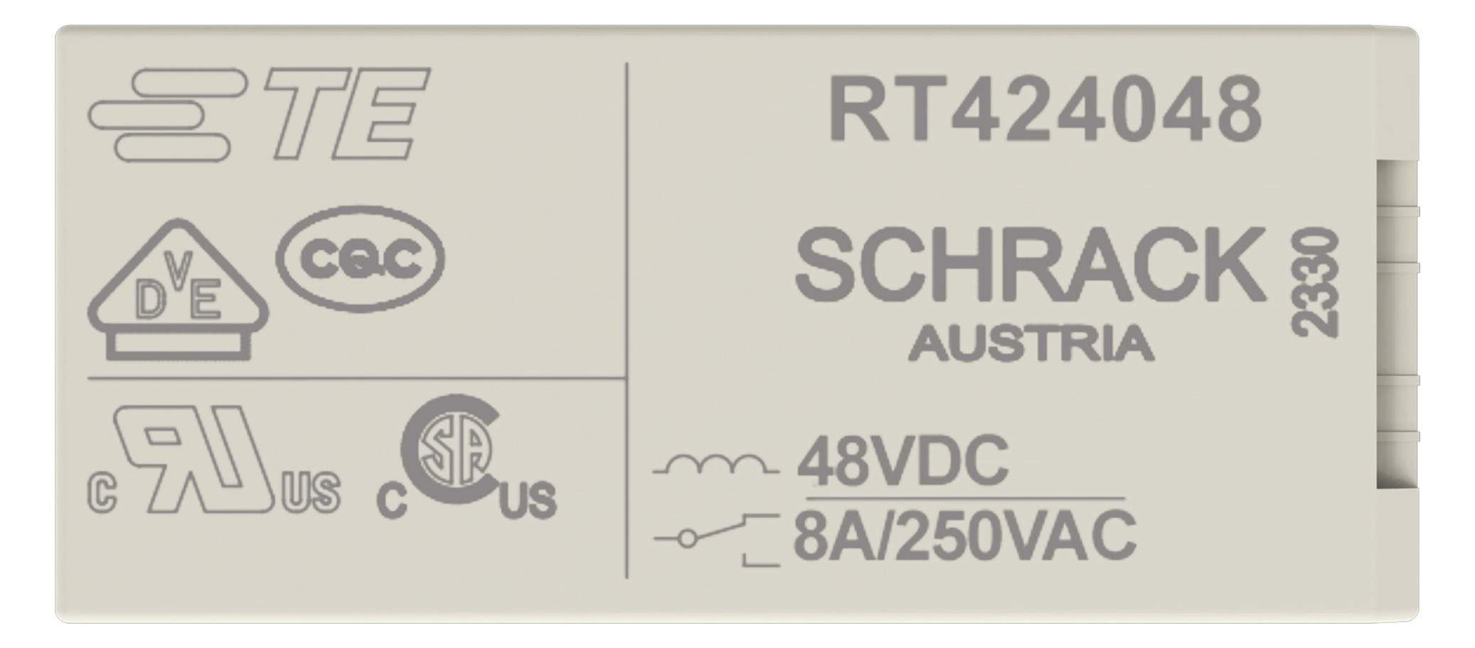 Schaltrelais Serie 788 2W IP40 LP 12,7x15,7x29mm