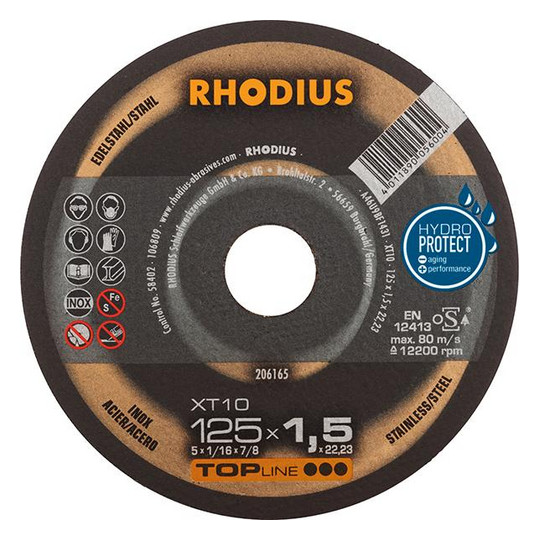 RHODIUS-Trennscheibe XT10 - 125x1,5mm, gerade