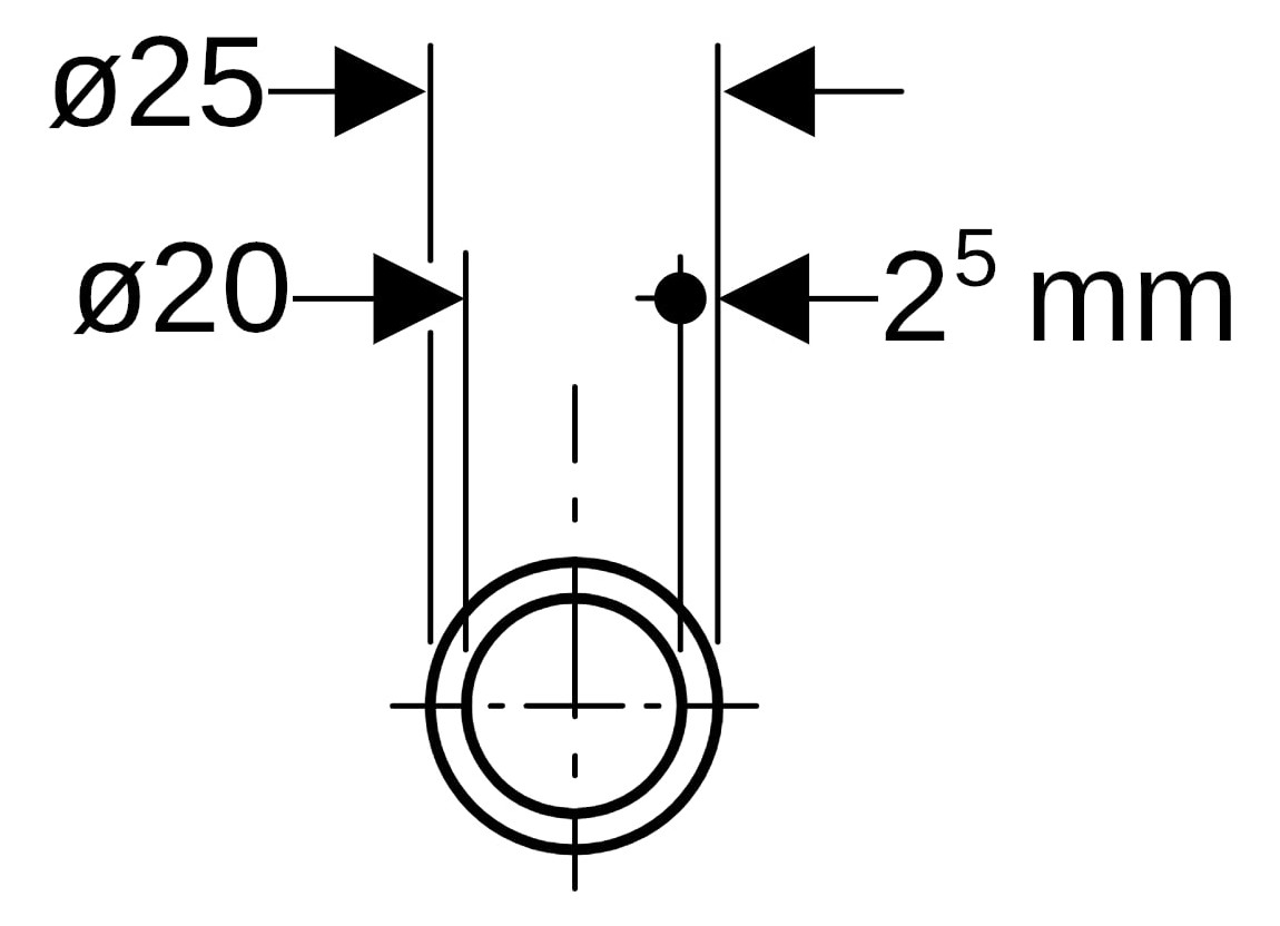 Geberit Systemrohr ML DN 20, Ø 25 mm, Stange 5 m