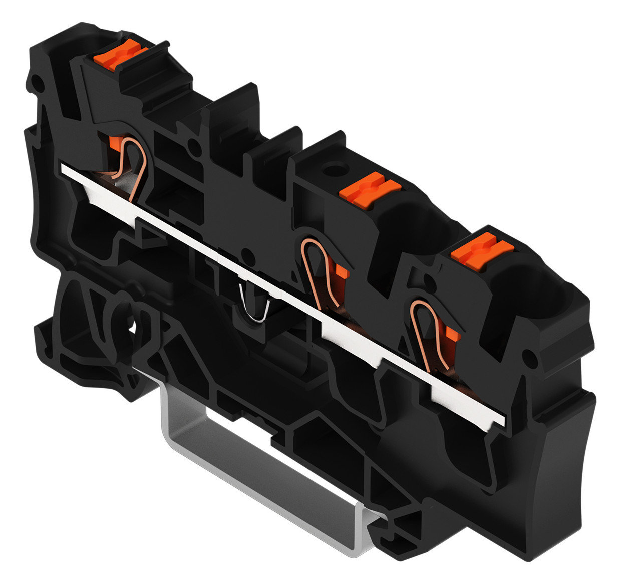 Reihenklemme 0,5-6qmm 1Etage 3kl sw 32A TS35 Hutschiene TH35