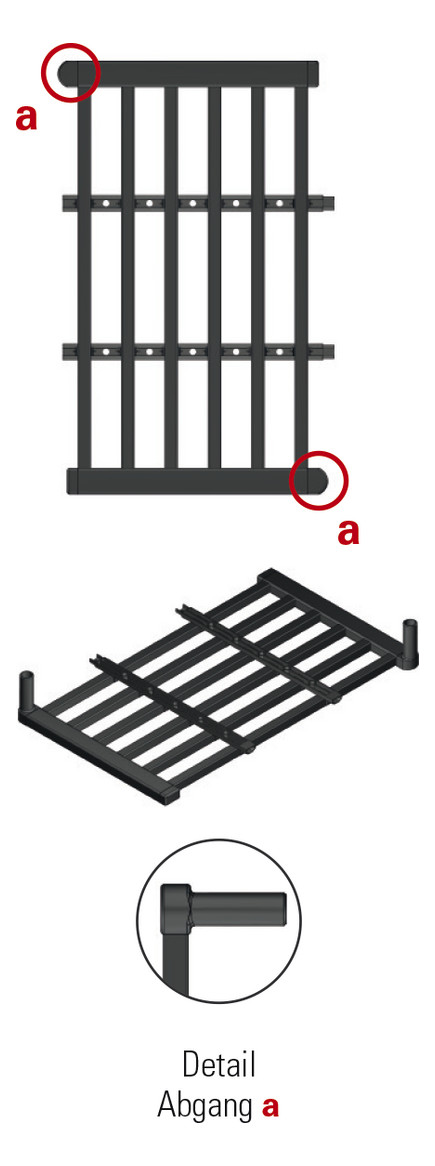 aquatherm Heiz-Kühlregister black 60 x 475 cm = 2,85 qm, 90Grad